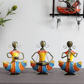 Sitting Lady Musician Set of 3