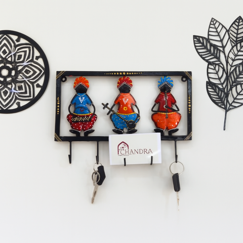 Iron Multicolor Sardar Musician Key Holder