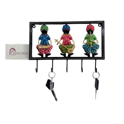 Iron Multicolor Sardar Musician Key Holder