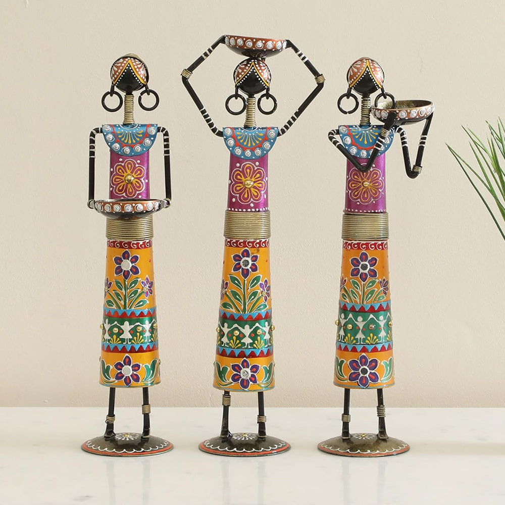 Tagari Doll Tea Light Candle Holder Set of 3