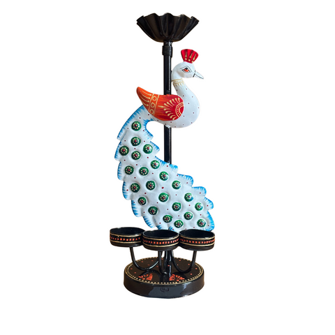 Peacock Candle Holder Set of 2