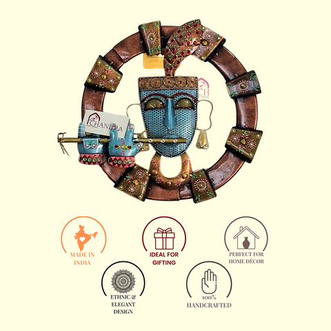 Classic Krishna in Circle Wall Art