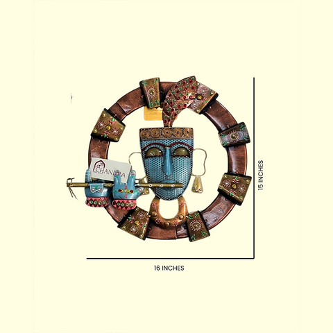 Classic Krishna in Circle Wall Art