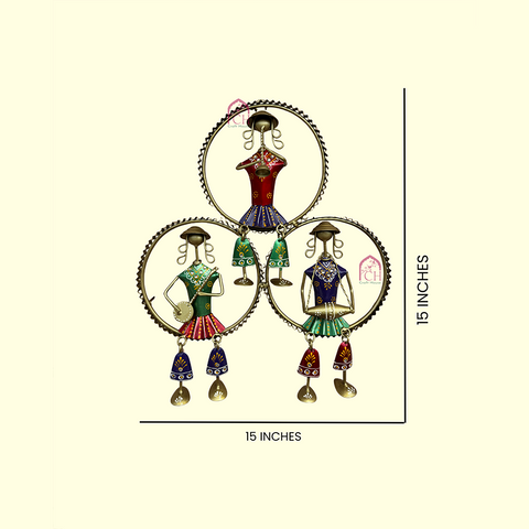 3 Musician Lady in Ring Wall Art