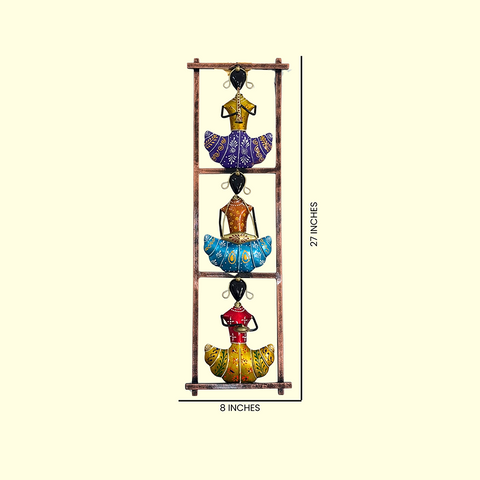 3 Musician Lady in Frame Wall Art